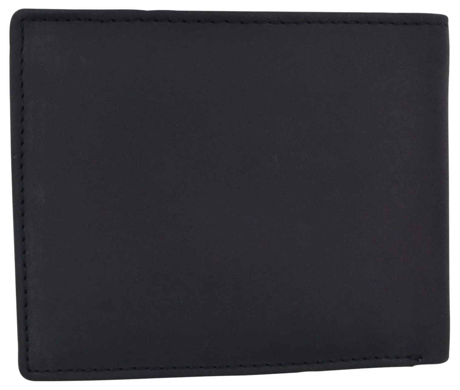 Mens RFID Blocking Cowhide Leather Bifold Wallet Statue of Liberty Logo