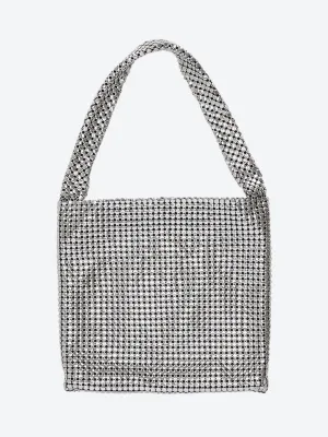 Mesh brass tote bag