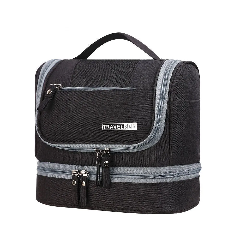 Multi-functional wet and dry makeup bag