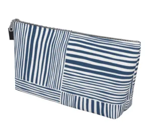 navy stripe pouch
