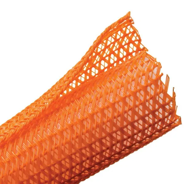 NTE 04-SCBW6-10OR 1/4 Inch Self-Closing Braided Wrap, Orange, 10FT Roll