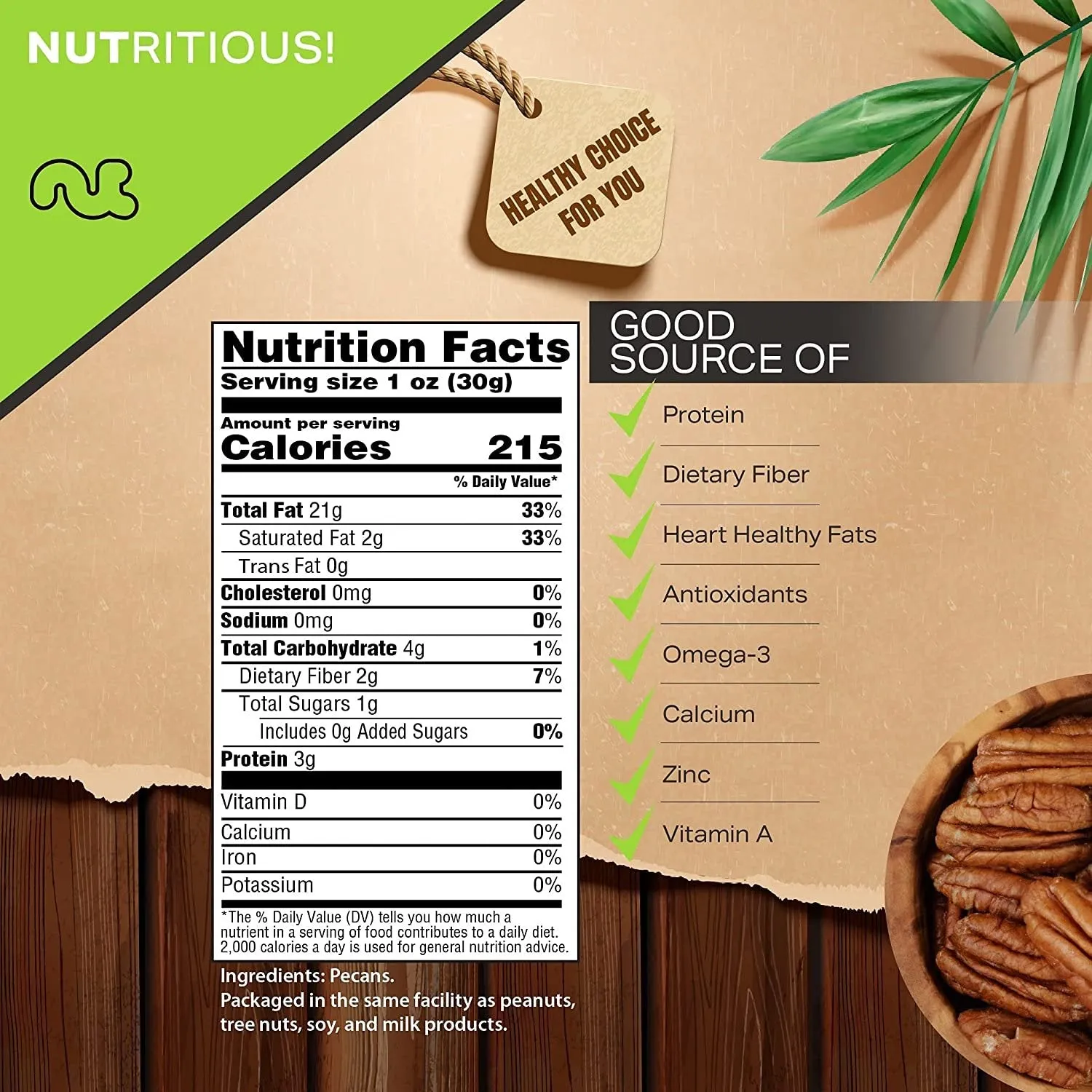 Nut Cravings - Raw Pecans Halves & Pieces, Unsalted, Shelled, (80oz - 5 LB) Bulk Nuts Packed Fresh in Resealable Bag - Healthy Protein Snack, All Natural, Keto, Vegan, Kosher