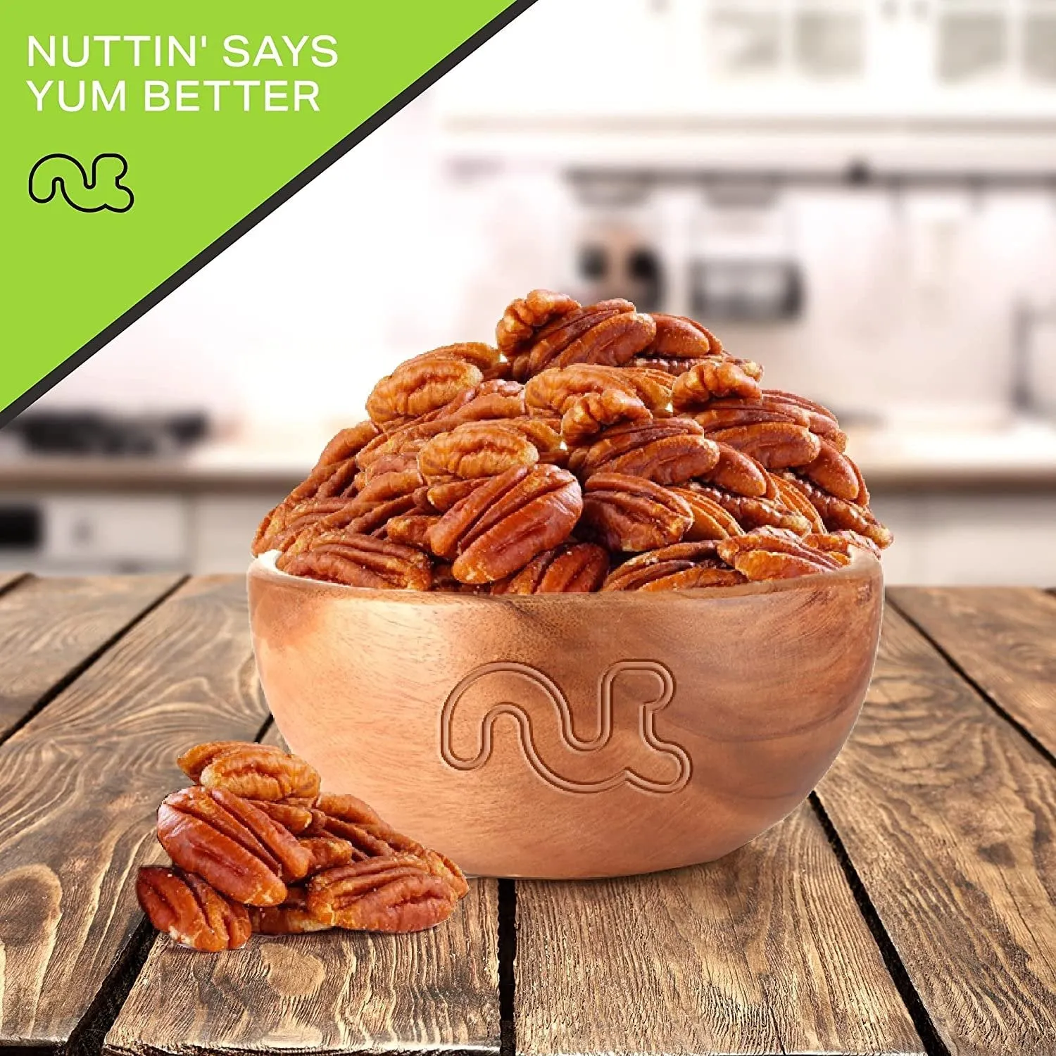 Nut Cravings - Raw Pecans Halves & Pieces, Unsalted, Shelled, (80oz - 5 LB) Bulk Nuts Packed Fresh in Resealable Bag - Healthy Protein Snack, All Natural, Keto, Vegan, Kosher