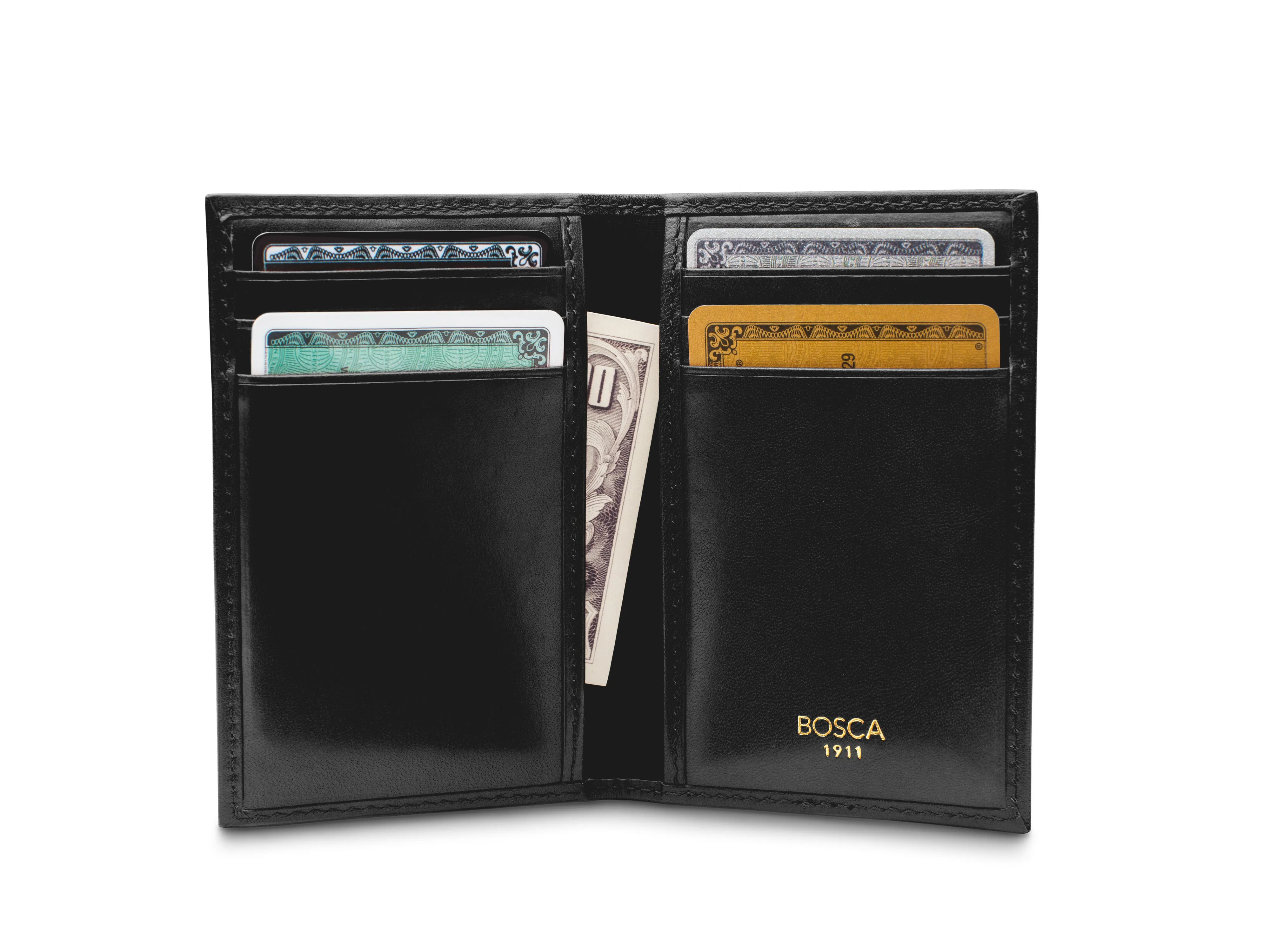 Old Leather 8 Pocket Credit Card Case