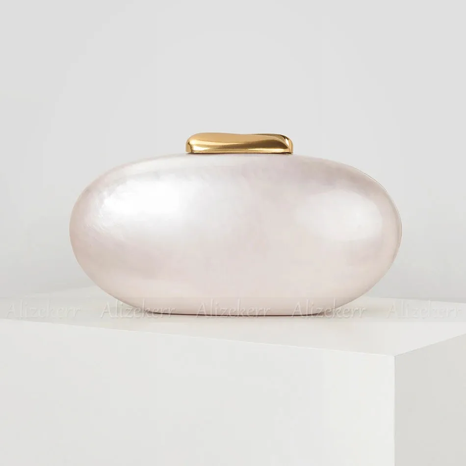 Oval Pearl Shaped Clutch - Kory