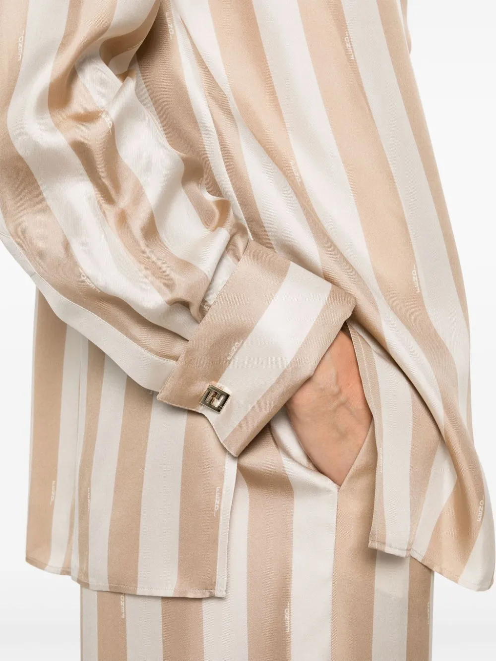PEQUINSTRIPE SILK SHIRT