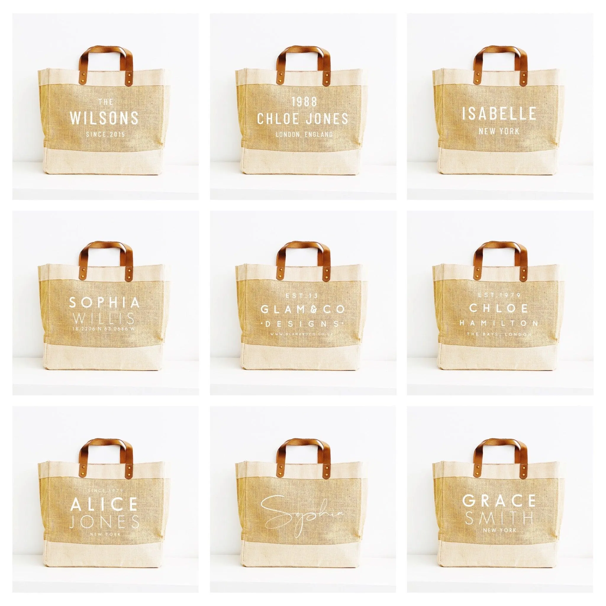 Personalised Jute Tote Bag | Custom Mama Bag