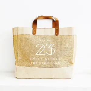 Personalised Jute Tote Bag | Custom Place Tote Bag