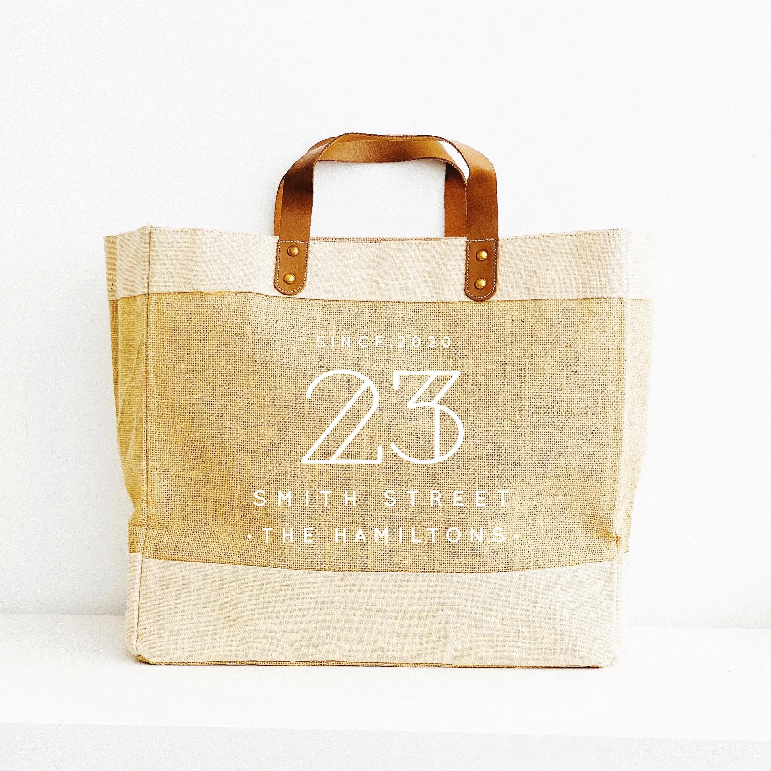 Personalised Jute Tote Bag | Custom Place Tote Bag
