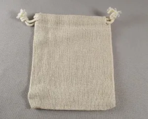 Plain Cotton Bag for Gemstones 11x10cm