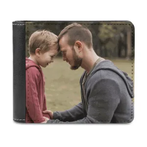 POD Upload Your Photo PU Leather Wallet for Men