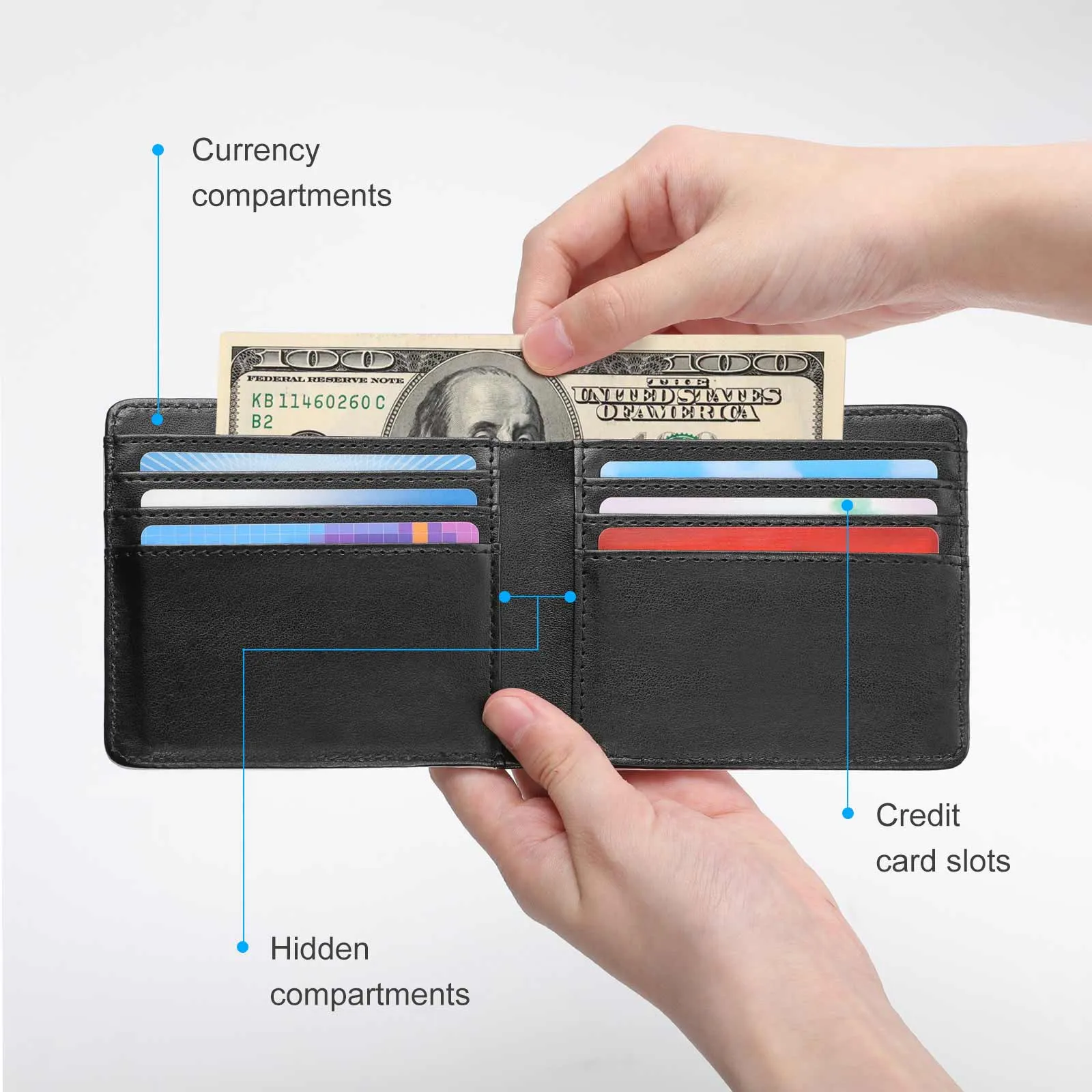 POD Upload Your Photo PU Leather Wallet for Men