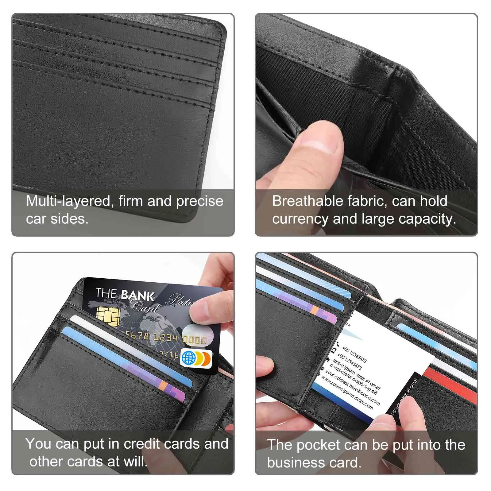 POD Upload Your Photo PU Leather Wallet for Men