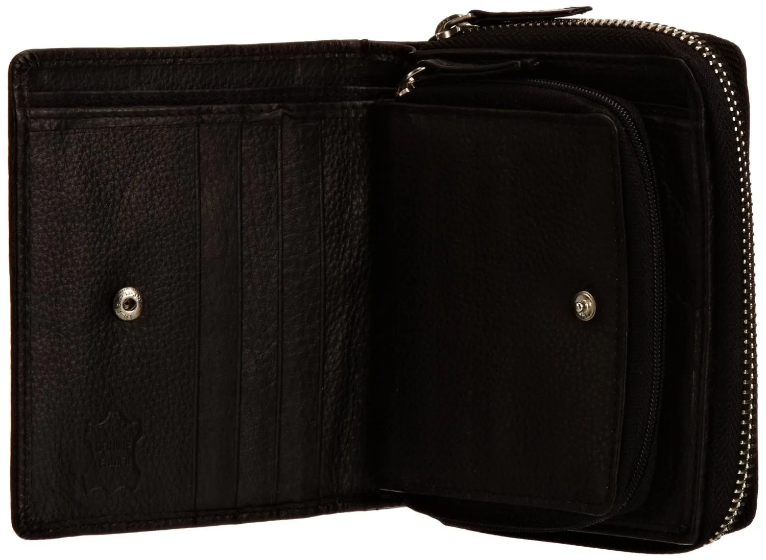 Pratico - women leather trifold wallet #LW01 Black