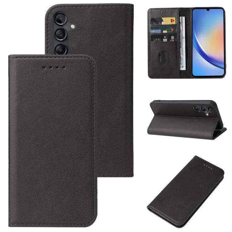 Premium Magnetic Leather Wallet Case for Samsung Galaxy S24  5G