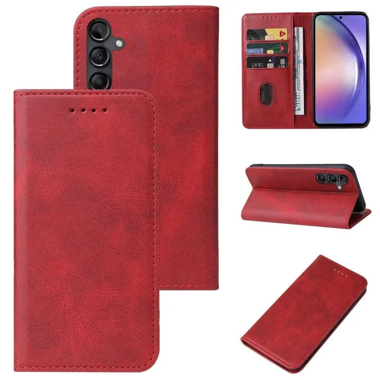 Premium Magnetic Leather Wallet Case for Samsung Galaxy S24  5G