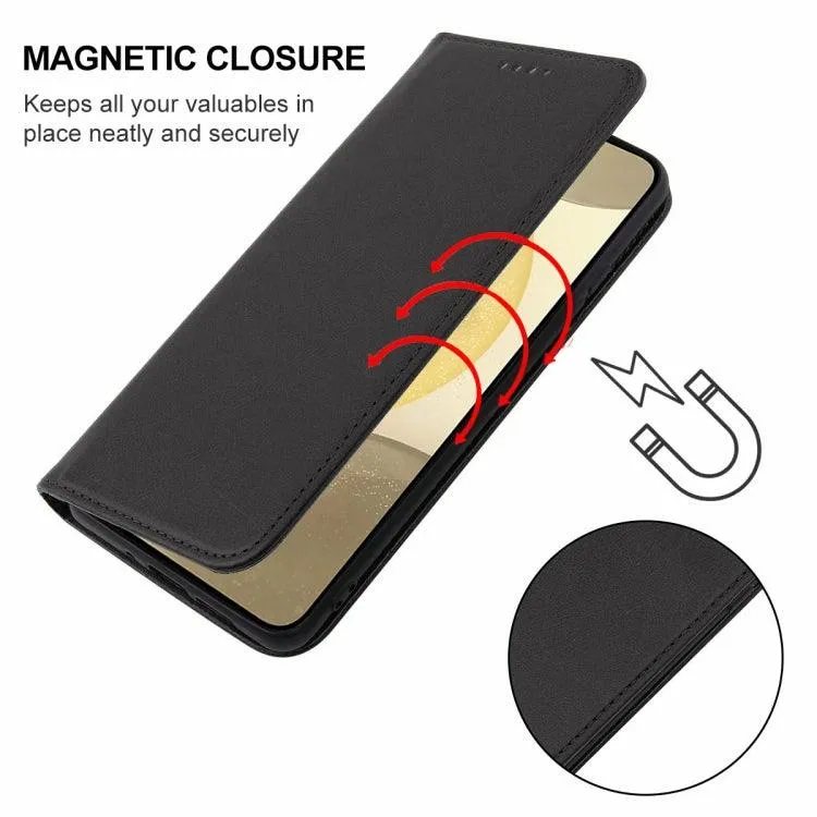 Premium Magnetic Leather Wallet Case for Samsung Galaxy S24  5G