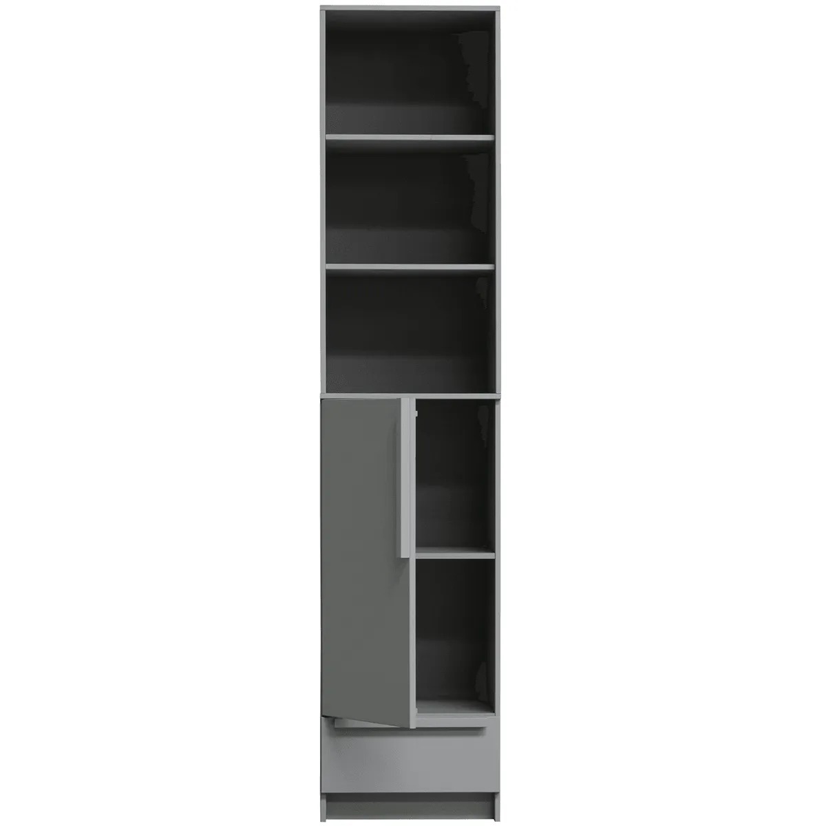 Pure Concrete Grey 1 Door Split Wardrobe