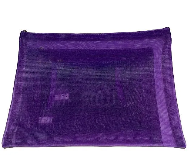 Purple Mesh Zipper Bags (Set/4)