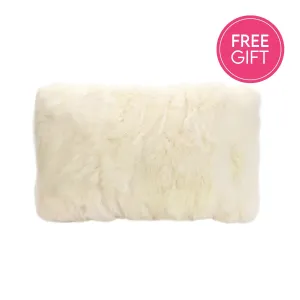 Rabbit Fur Lumbar Cushion - Sand