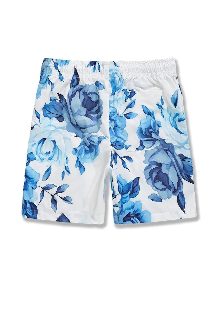Retro - Ibiza Lounge Shorts - Blue Floral