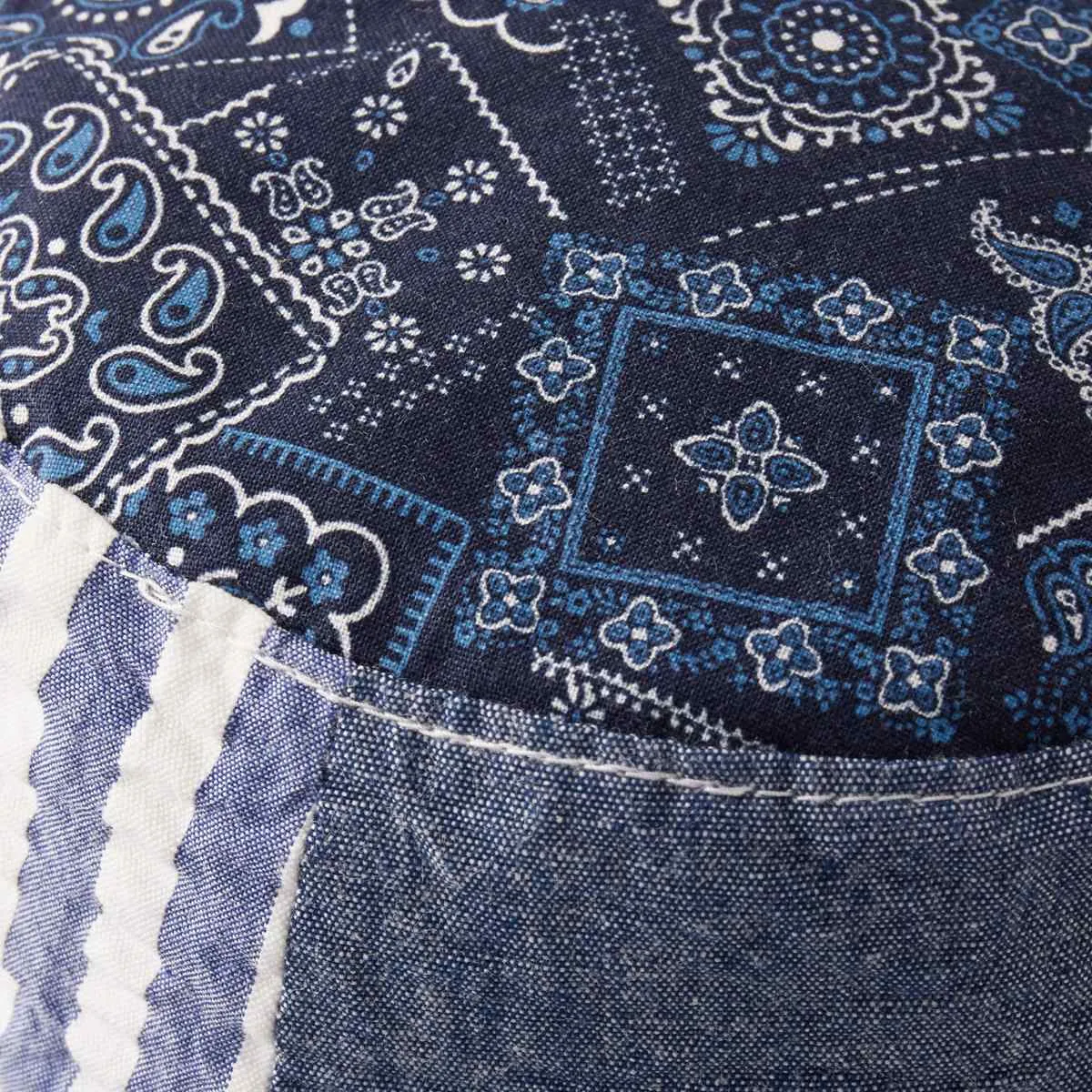 Reversible Patchwork Bucket Hat (UV Protection)