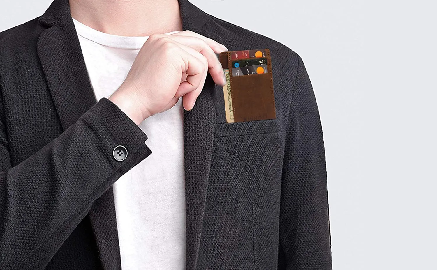 RFID Minimalist Slim Credit Card Holder With 3 Hidden Pockets