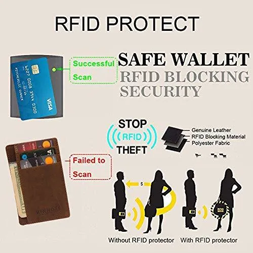 RFID Minimalist Slim Credit Card Holder With 3 Hidden Pockets