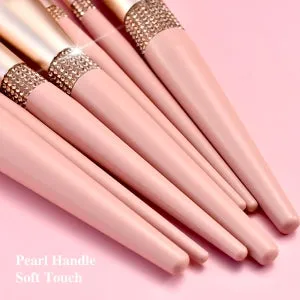 Rhinestone Romance Brush Set (10 piece brush collection with bag)