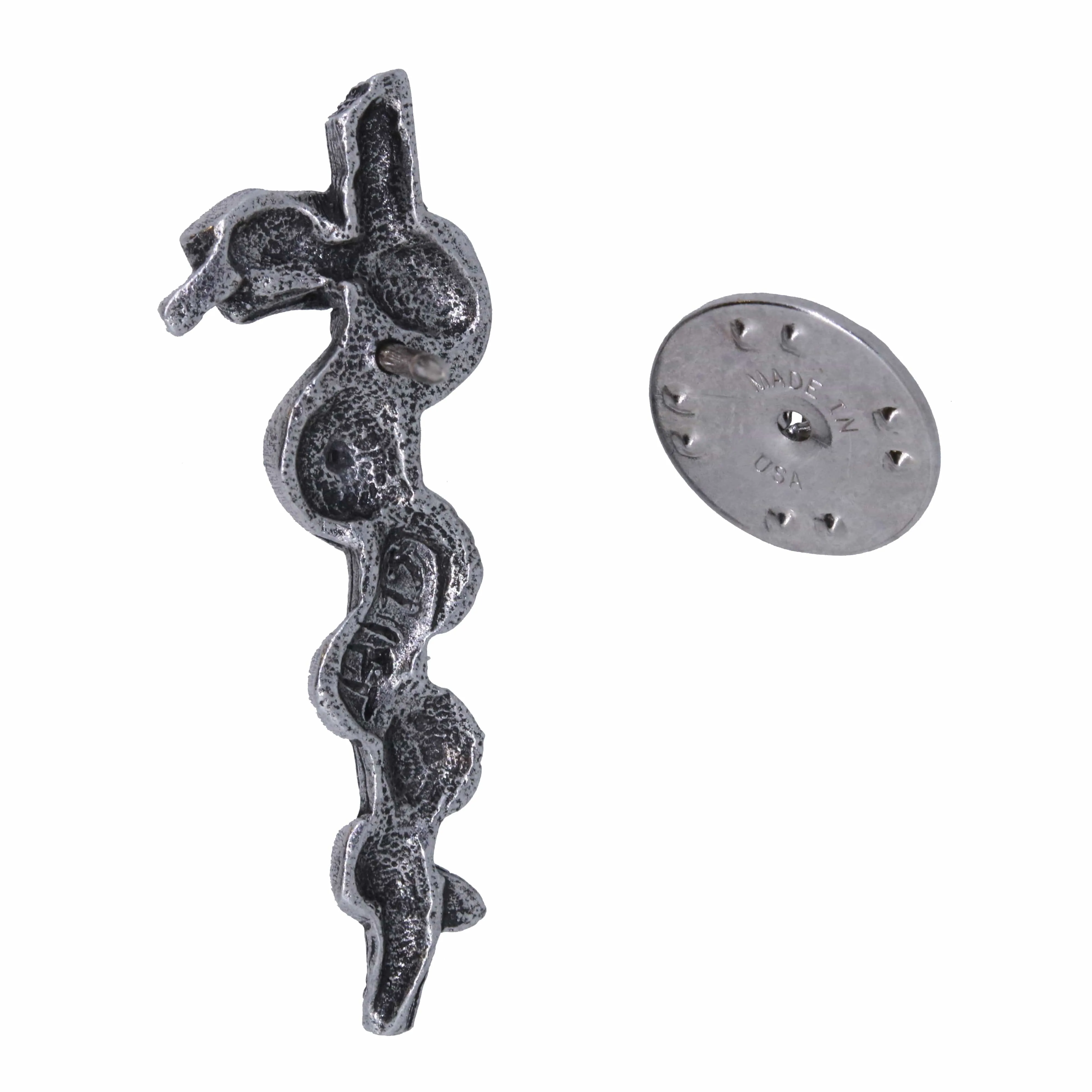 Rod of Asclepius Lapel Pin