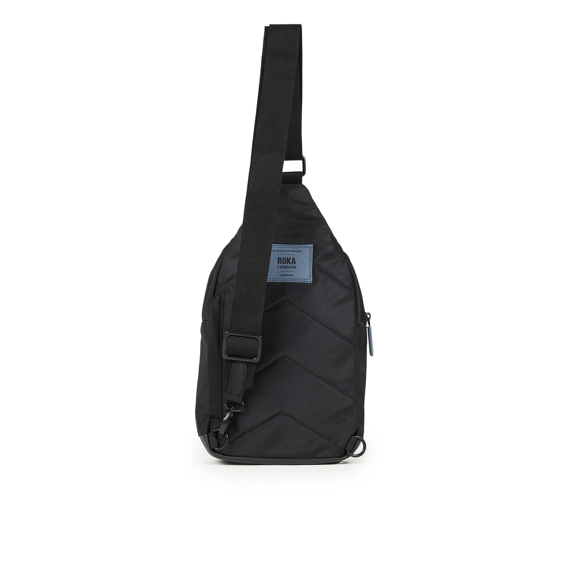 ROKA All Black Willesden B Airforce Large Recycled Nylon Bag