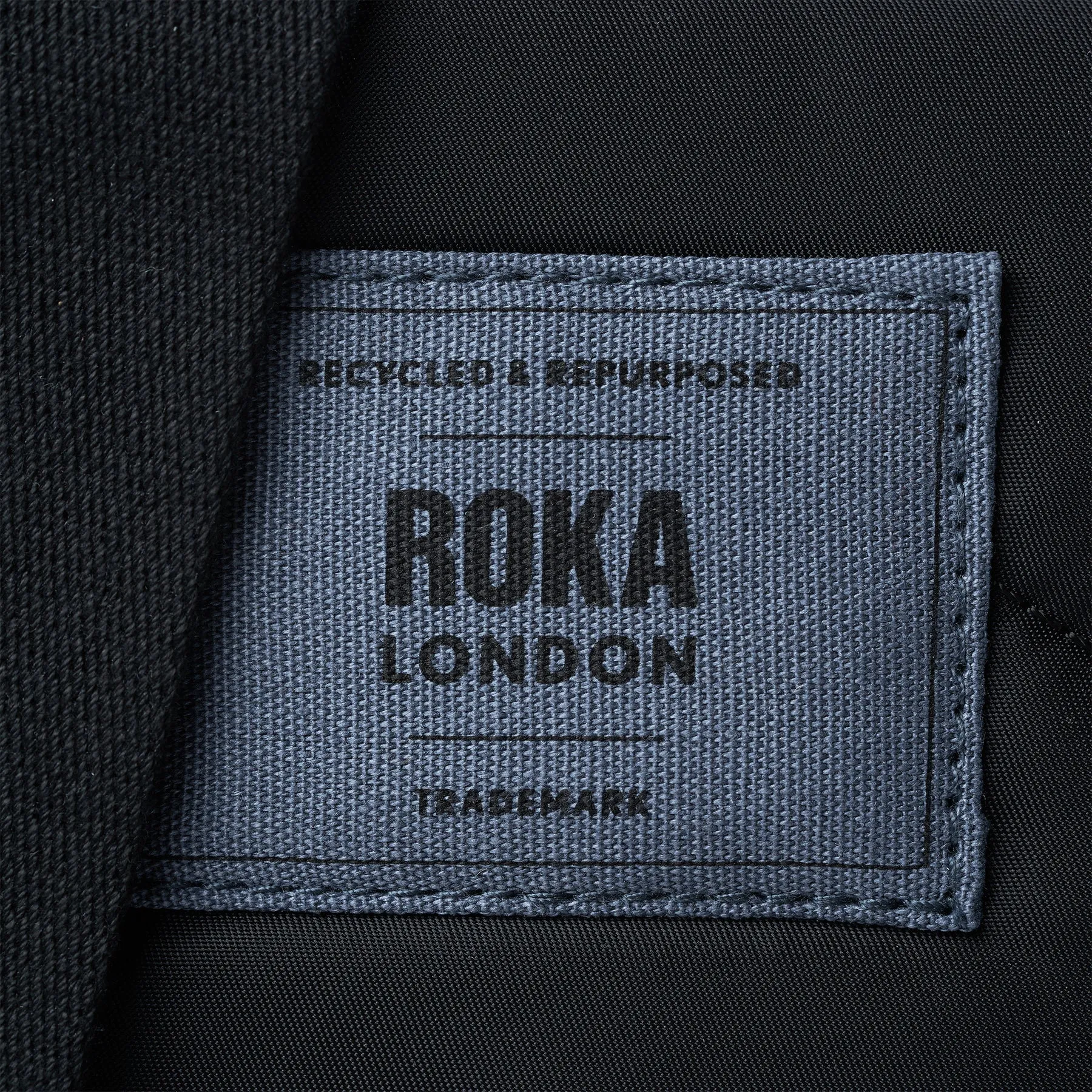 ROKA All Black Willesden B Airforce Large Recycled Nylon Bag
