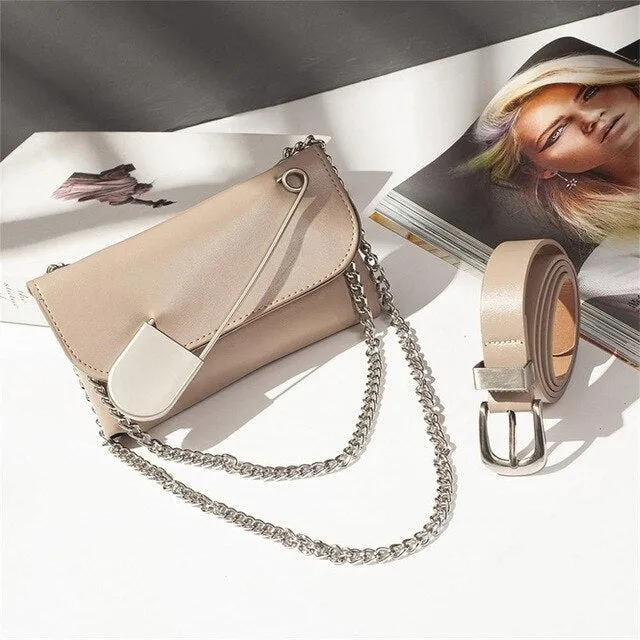 Safety Pin waist and purse bag