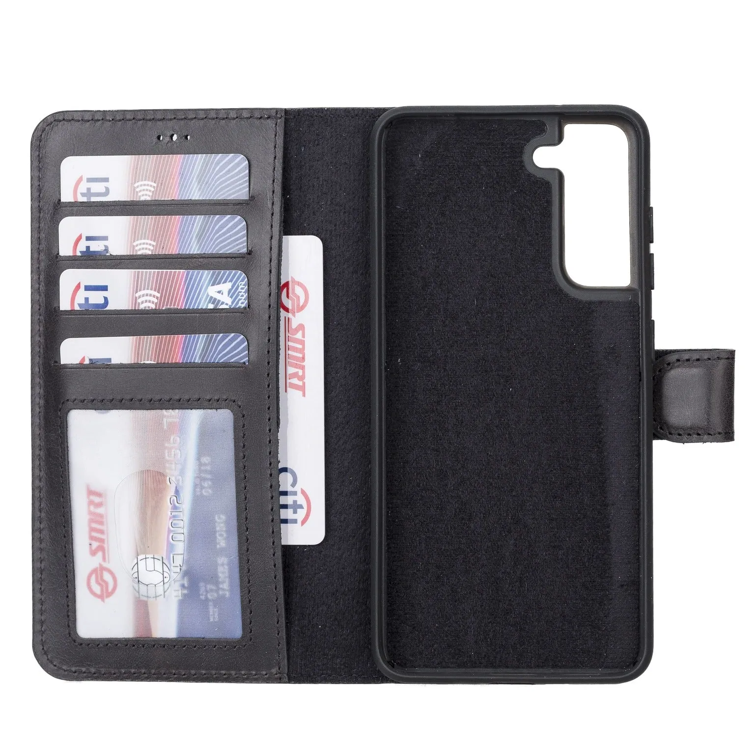 Samsung Galaxy S21FE Magnetic Detachable Leather Wallet Case