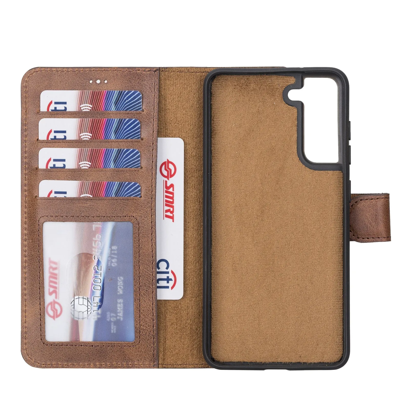 Samsung Galaxy S21FE Magnetic Detachable Leather Wallet Case