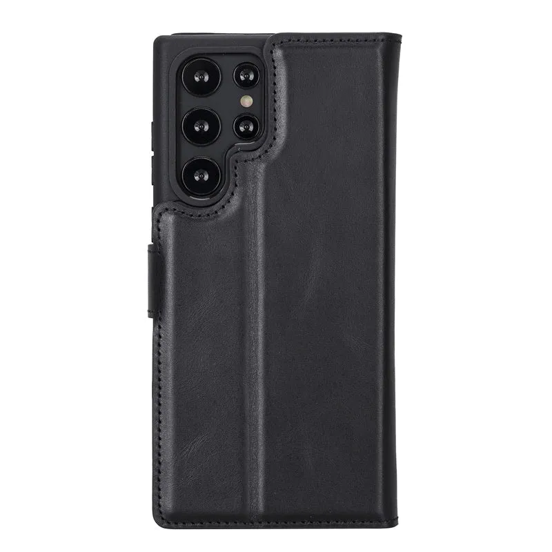 Samsung Galaxy S22 Ultra Magnetic Detachable Leather Wallet Case