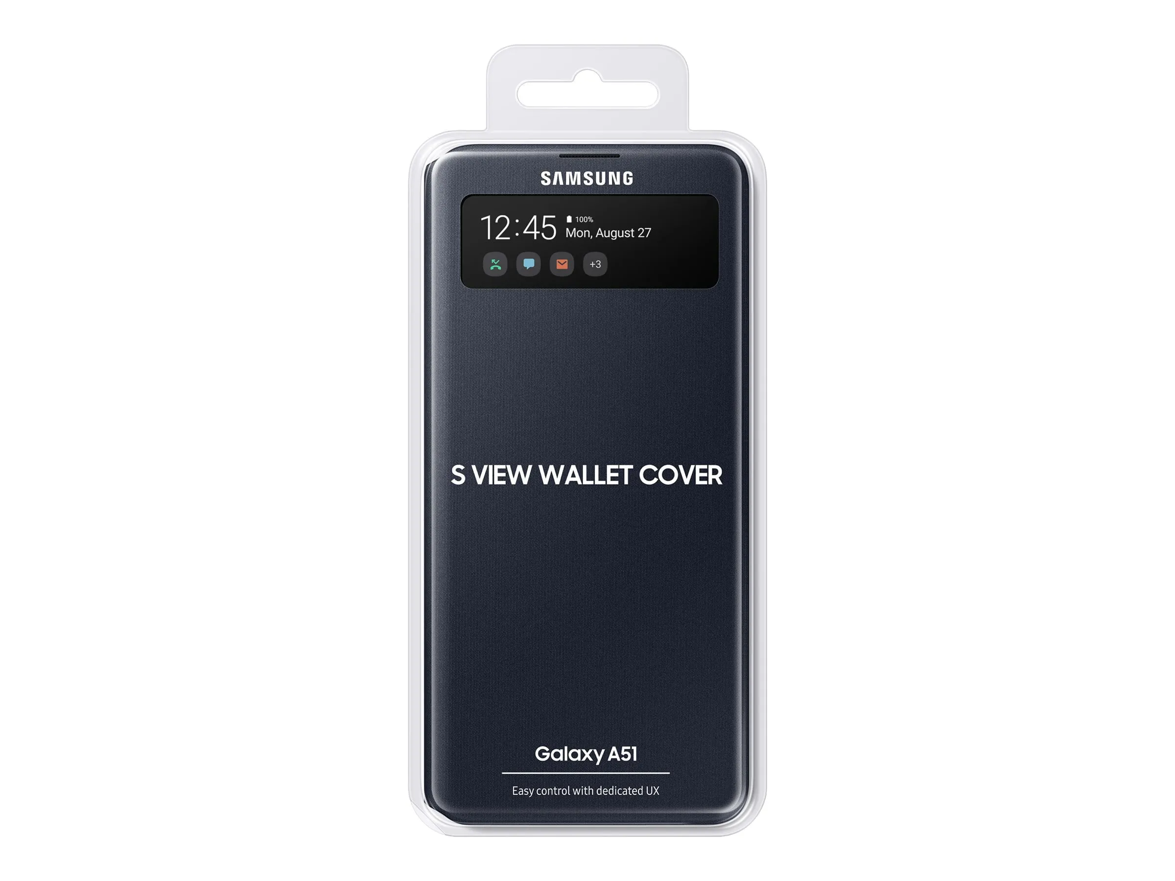 Samsung S View Wallet EF-EA515 - Flip cover for cell phone - black - for Galaxy A51
