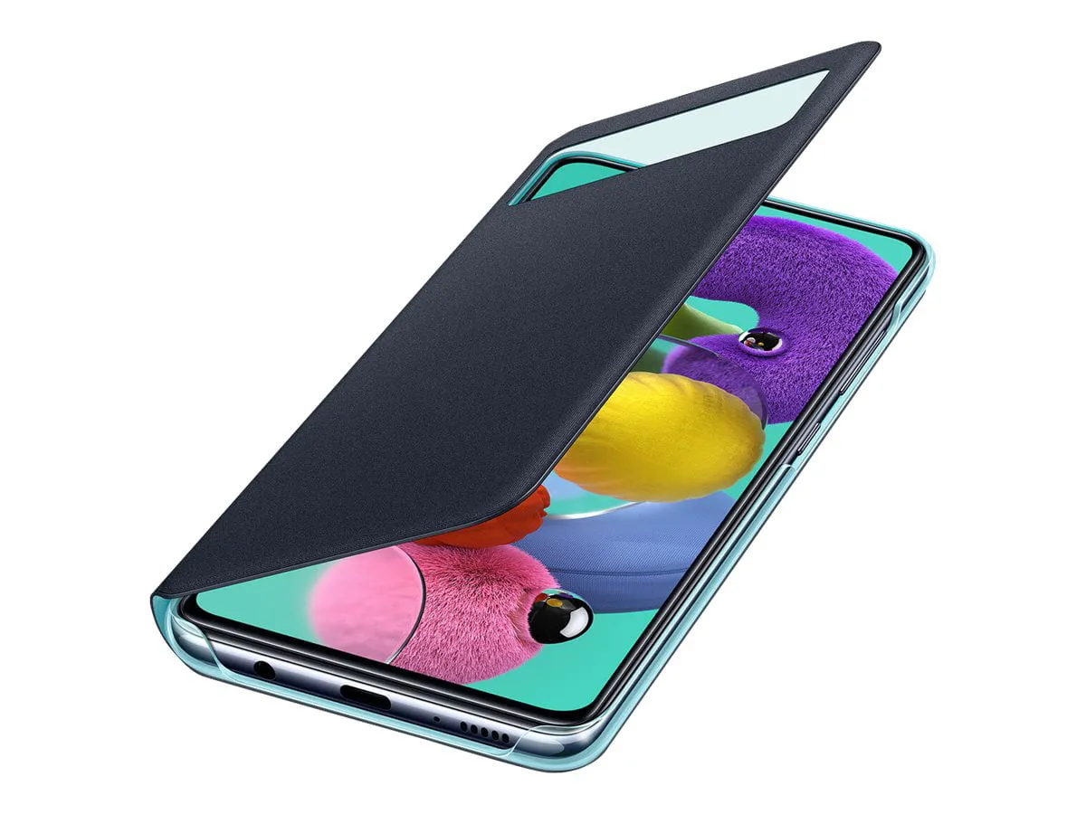 Samsung S View Wallet EF-EA515 - Flip cover for cell phone - black - for Galaxy A51