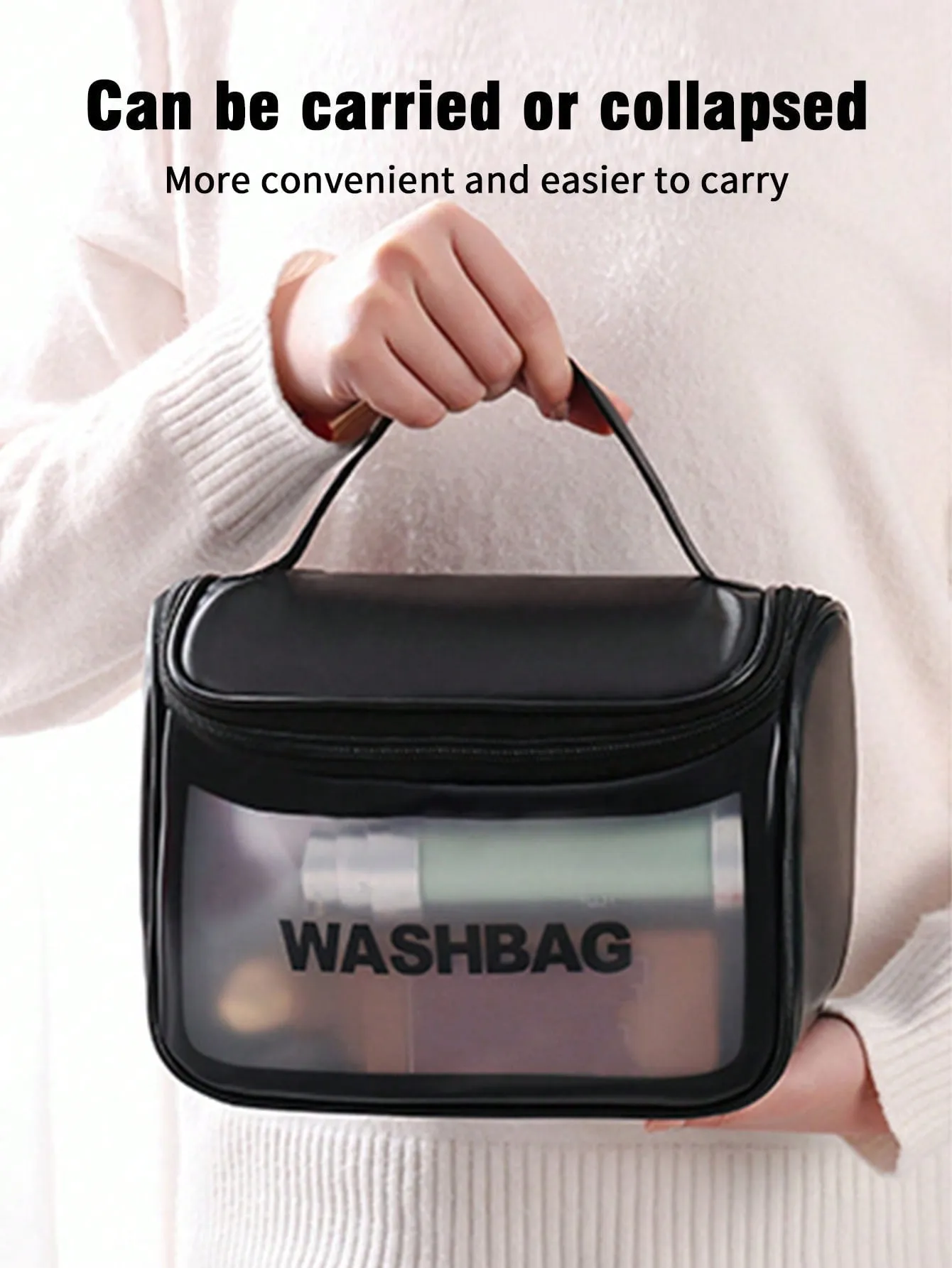 SHEIN 1pc Letter Graphic Clear Makeup Bag