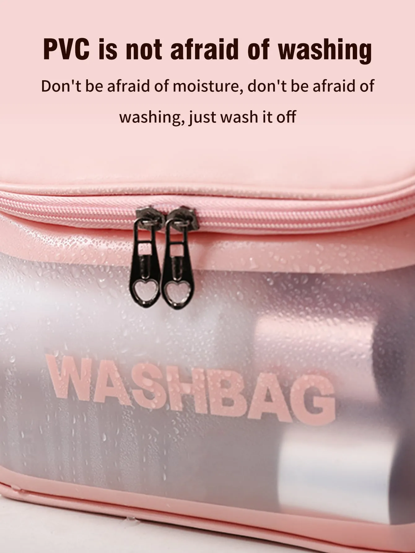 SHEIN 1pc Letter Graphic Clear Makeup Bag