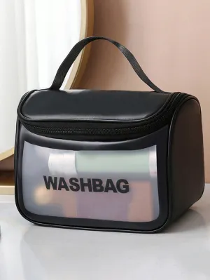 SHEIN 1pc Letter Graphic Clear Makeup Bag