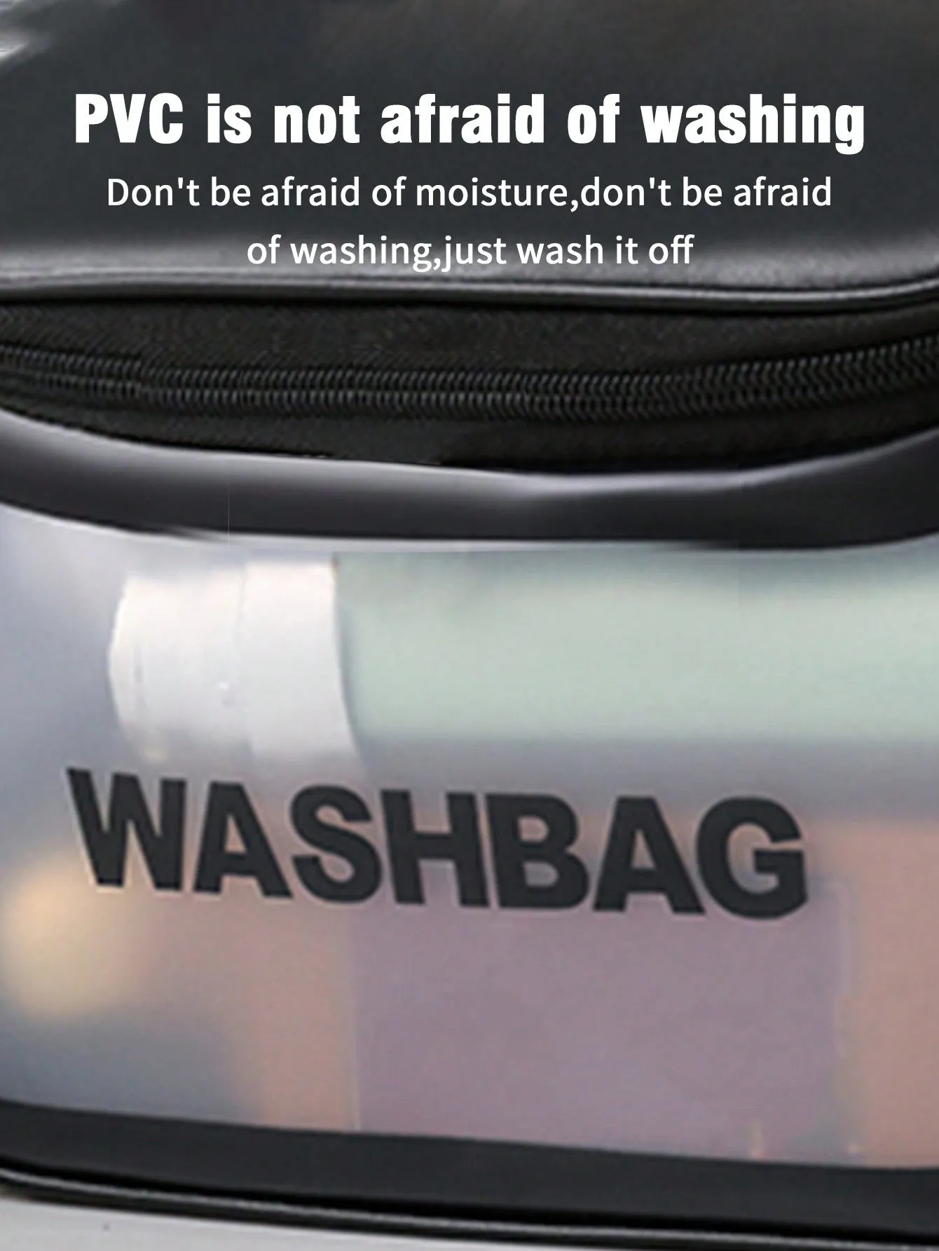SHEIN 1pc Letter Graphic Clear Makeup Bag