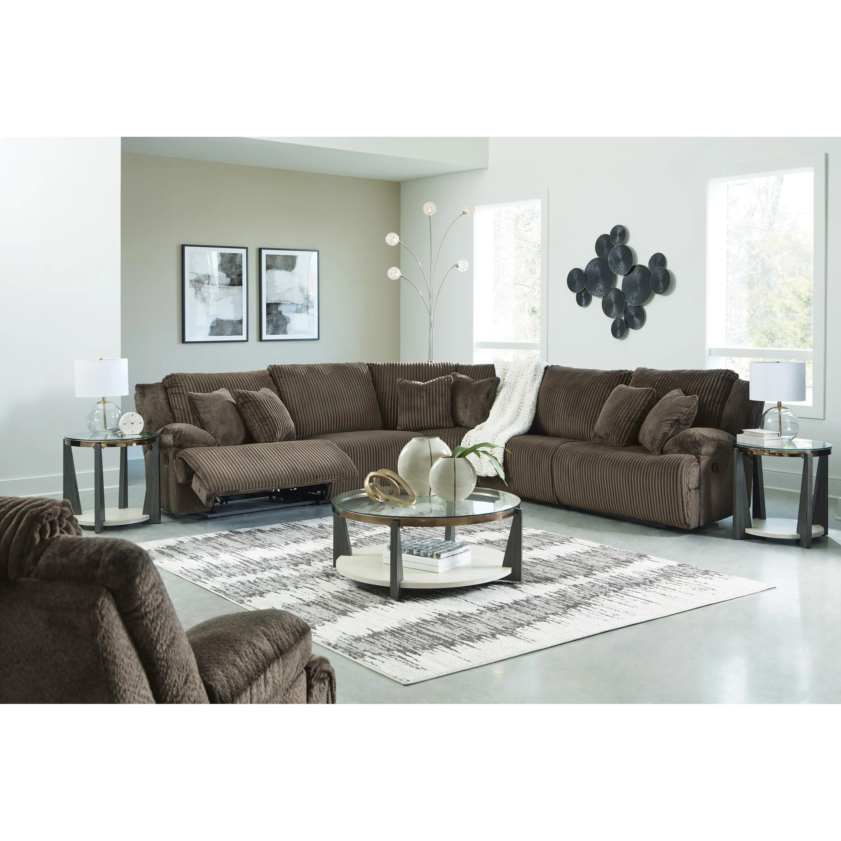 Signature Design by Ashley Top Tier Reclining Fabric 5 pc Sectional 9270540C/9270519C/9270577C/9270546C/9270541C