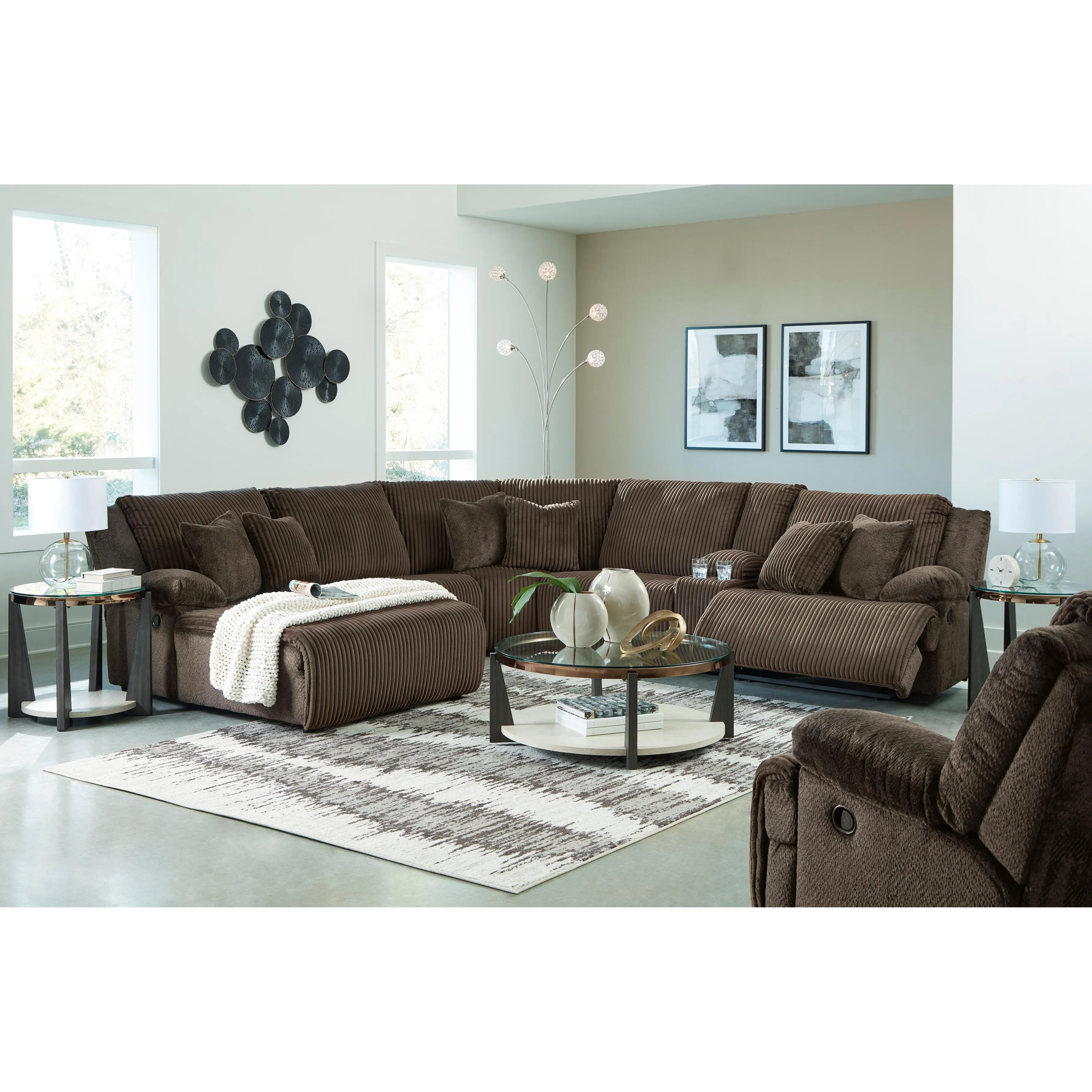 Signature Design by Ashley Top Tier Reclining Fabric 6 pc Sectional 9270505C/9270546C/9270577C/9270519C/9270557C/9270541C