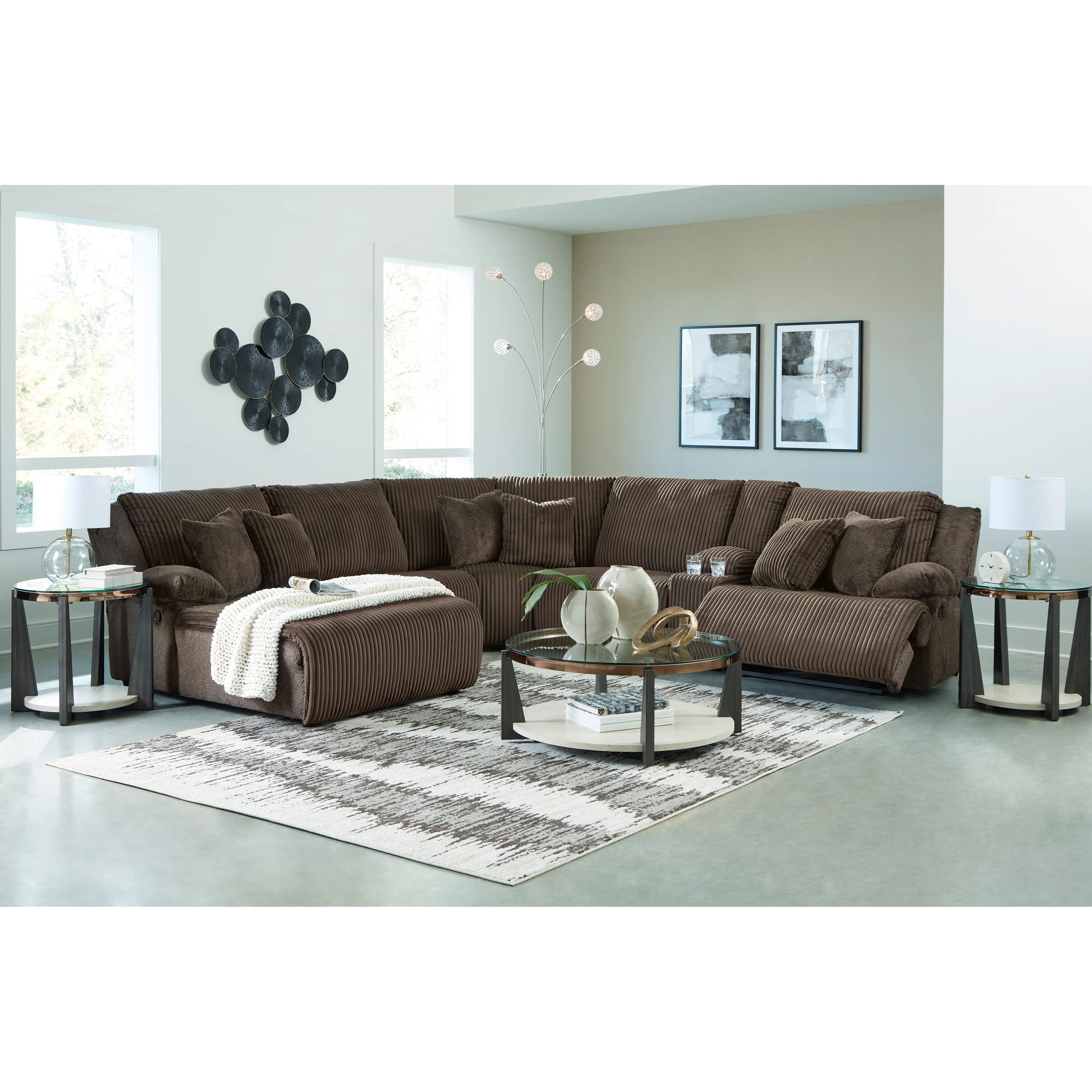 Signature Design by Ashley Top Tier Reclining Fabric 6 pc Sectional 9270505C/9270546C/9270577C/9270519C/9270557C/9270541C