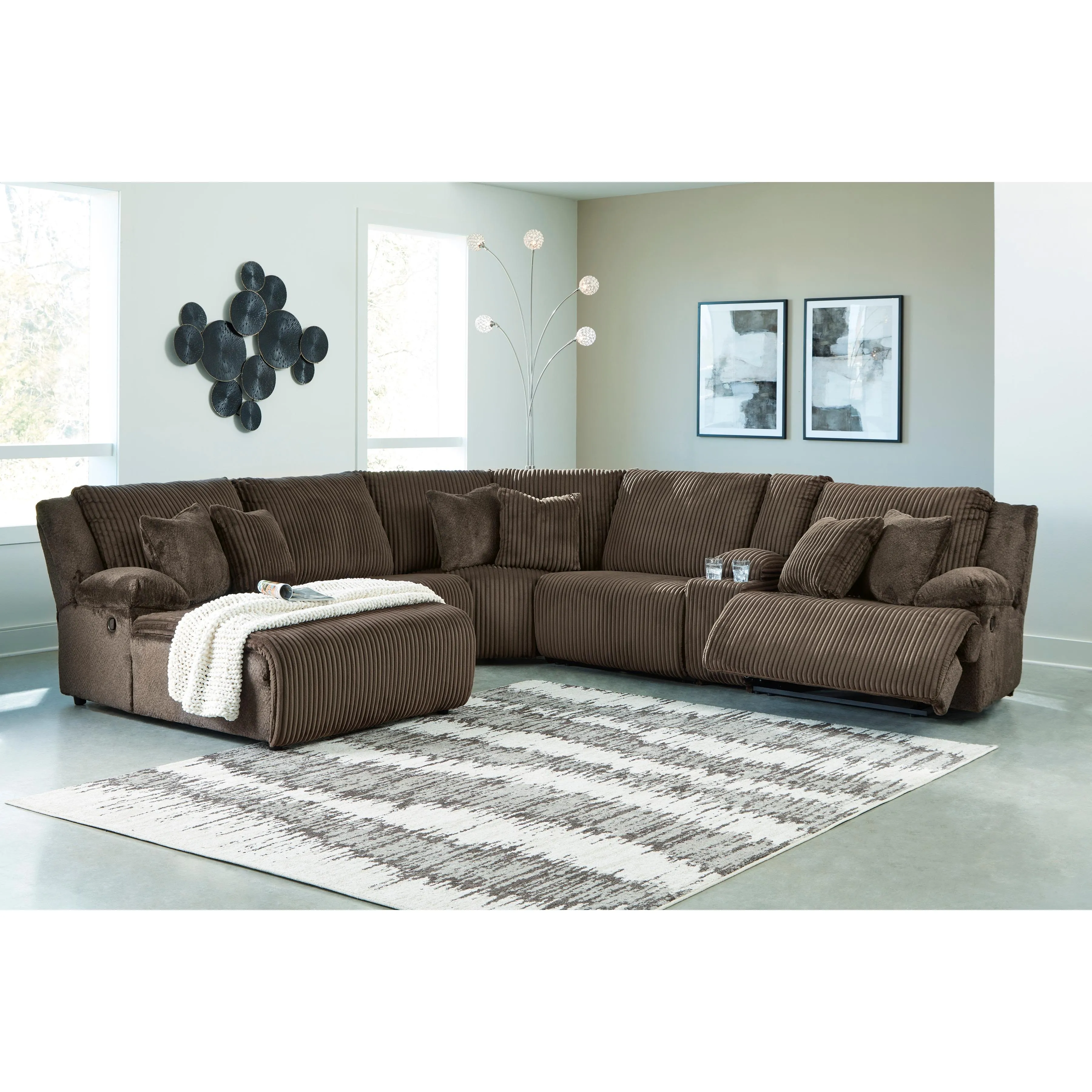 Signature Design by Ashley Top Tier Reclining Fabric 6 pc Sectional 9270505C/9270546C/9270577C/9270519C/9270557C/9270541C