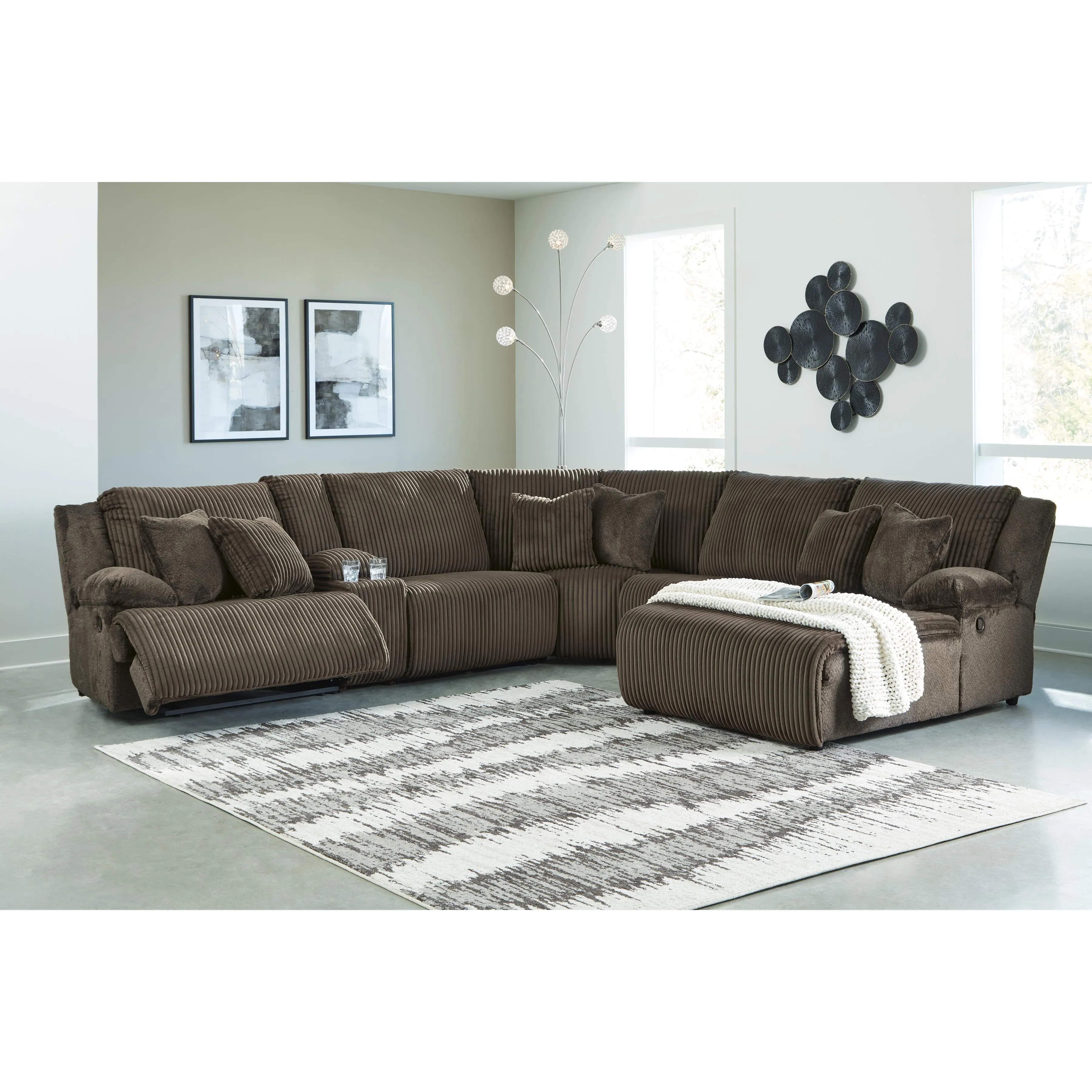 Signature Design by Ashley Top Tier Reclining Fabric 6 pc Sectional 9270540C/9270557C/9270519C/9270577C/9270546C/9270507C