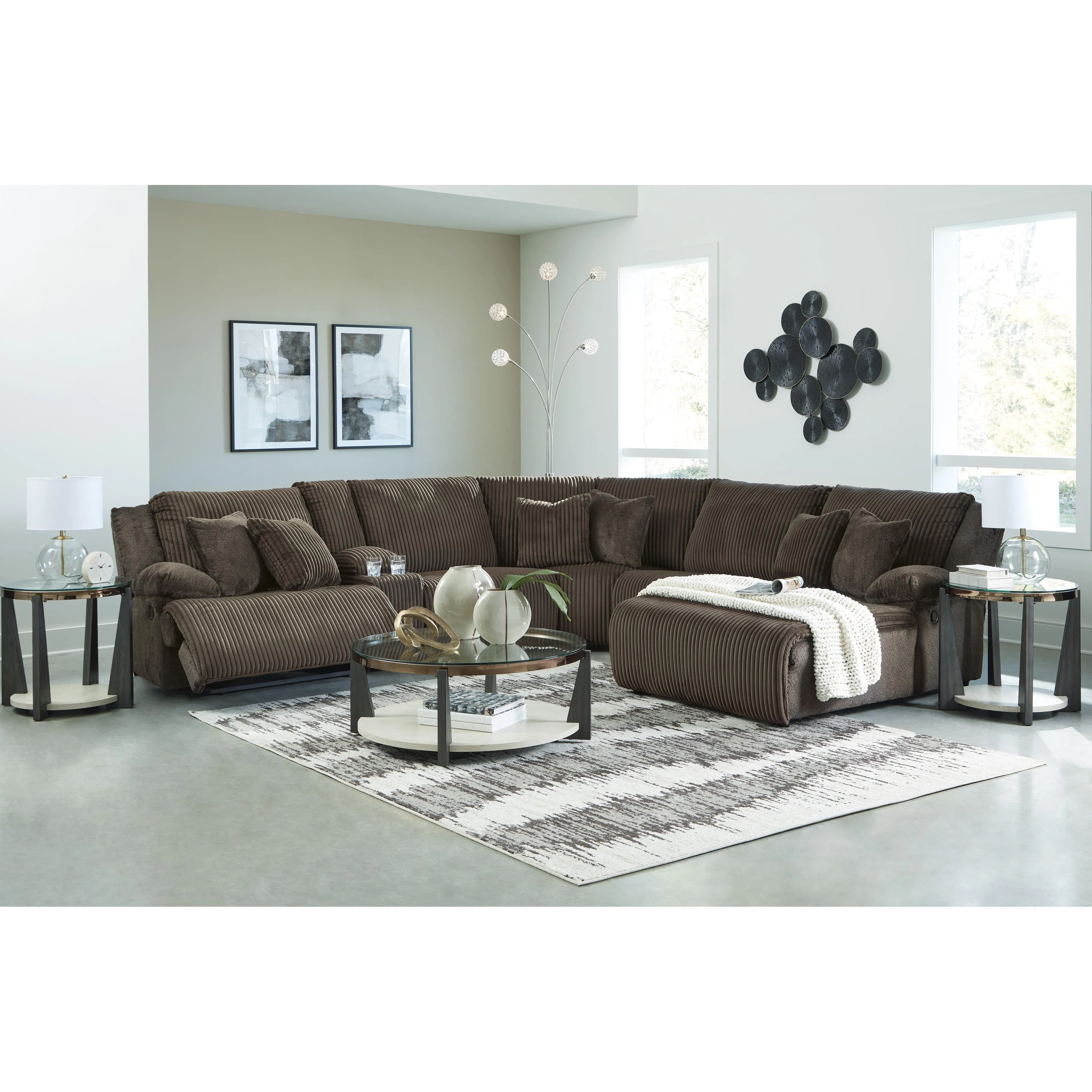 Signature Design by Ashley Top Tier Reclining Fabric 6 pc Sectional 9270540C/9270557C/9270519C/9270577C/9270546C/9270507C