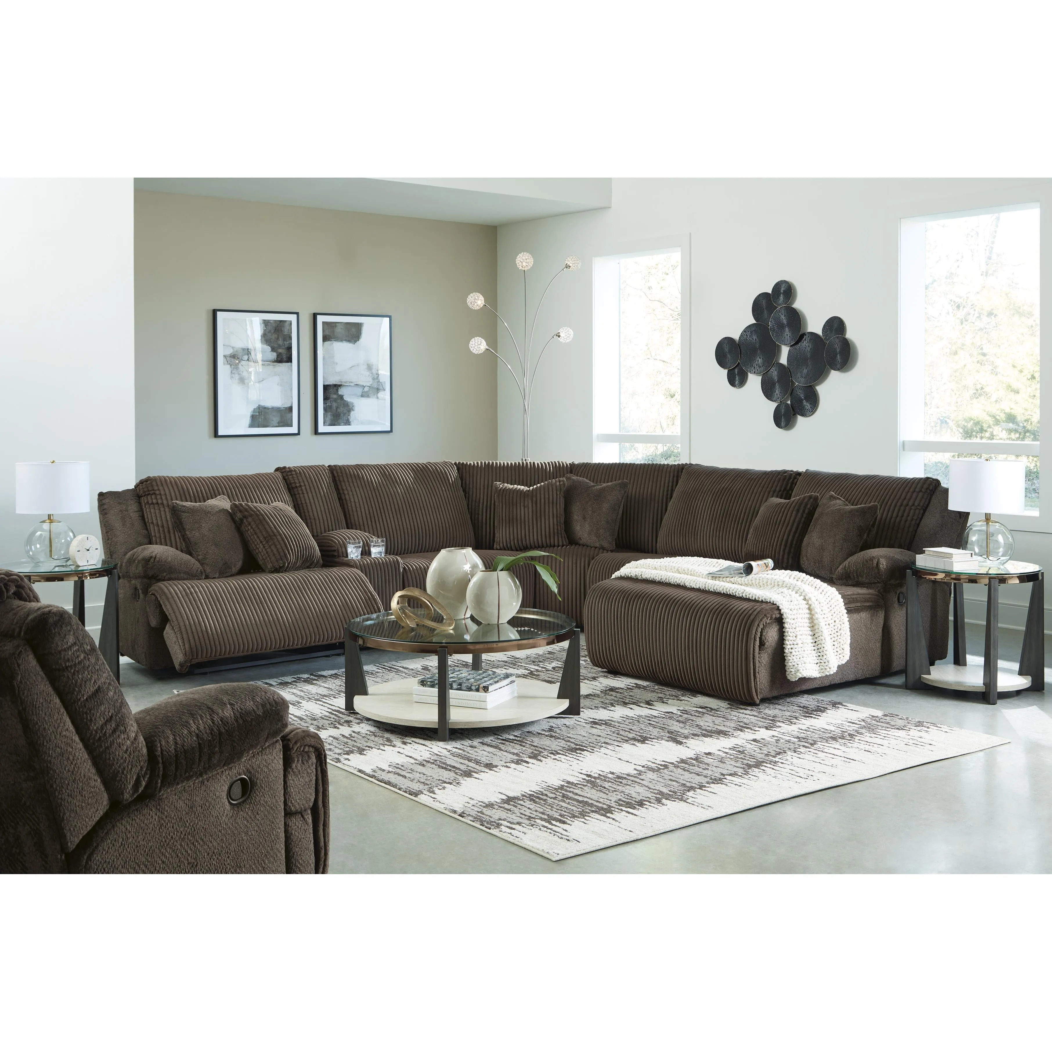 Signature Design by Ashley Top Tier Reclining Fabric 6 pc Sectional 9270540C/9270557C/9270519C/9270577C/9270546C/9270507C