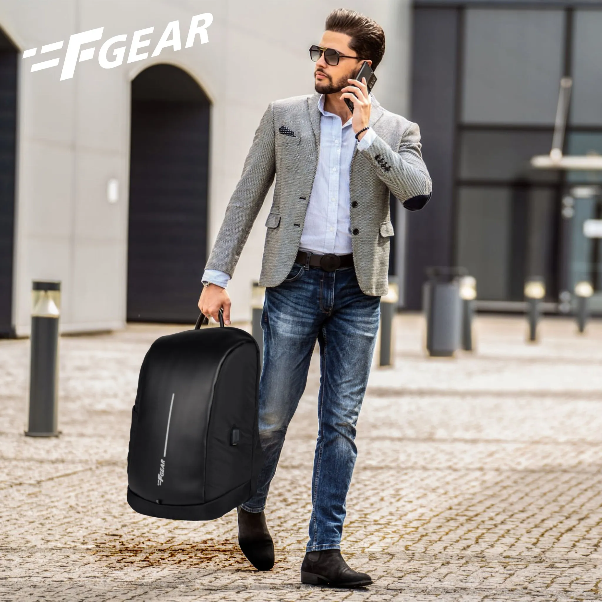 Siroco 23L Black Anti theft Laptop Backpack